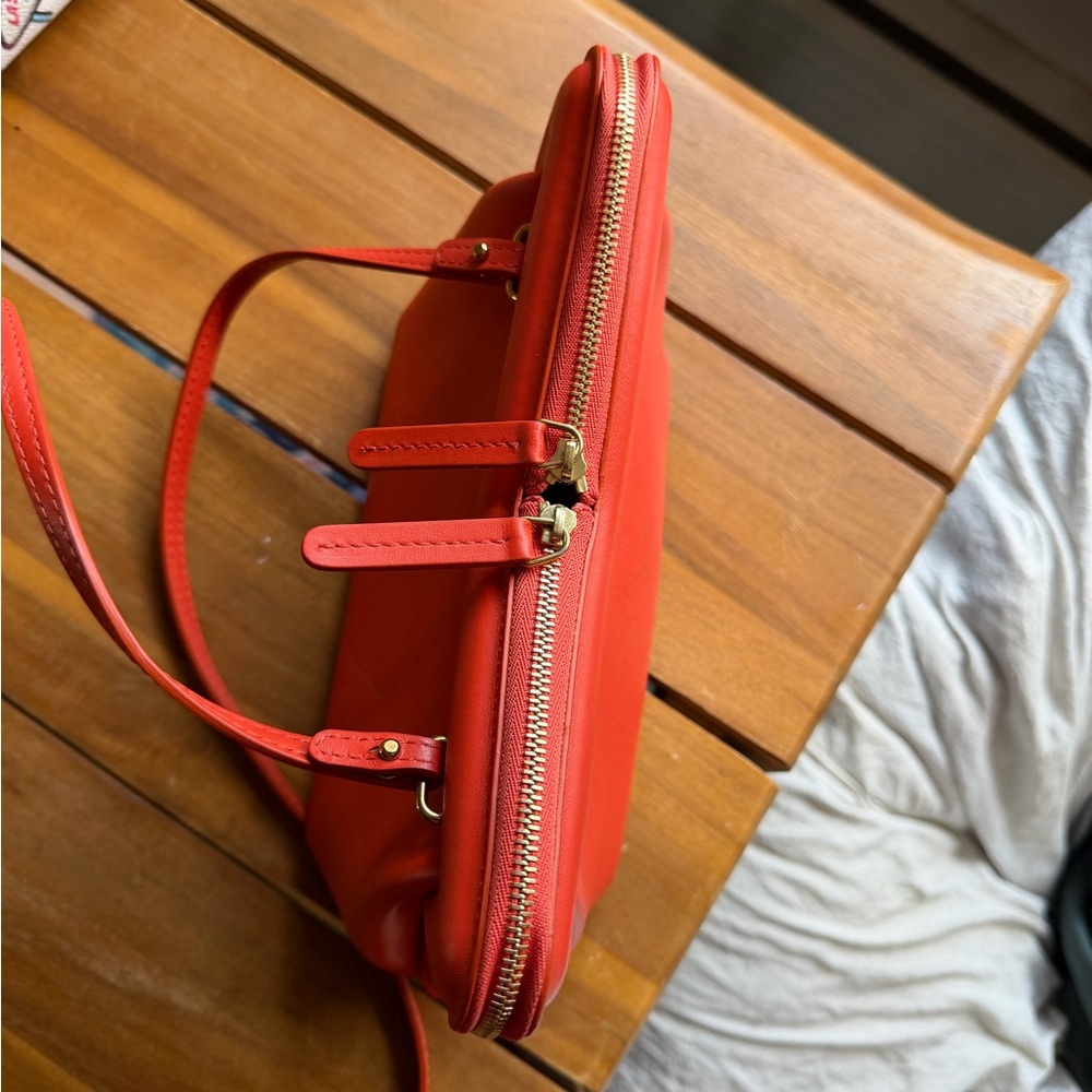 Mansur Gavriel Mini M Frame Leather Crossbody Bag Papaya EUC - Picture 3 of 8